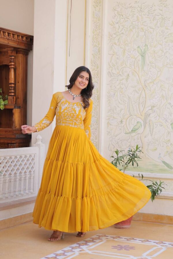 festive long premium gowns in classy colours - Image 6