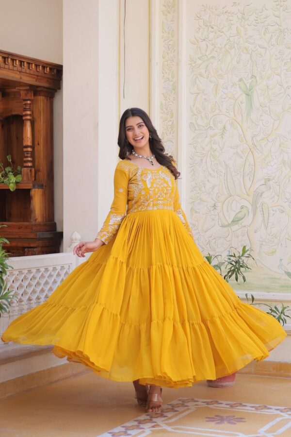 festive long premium gowns in classy colours - Image 4