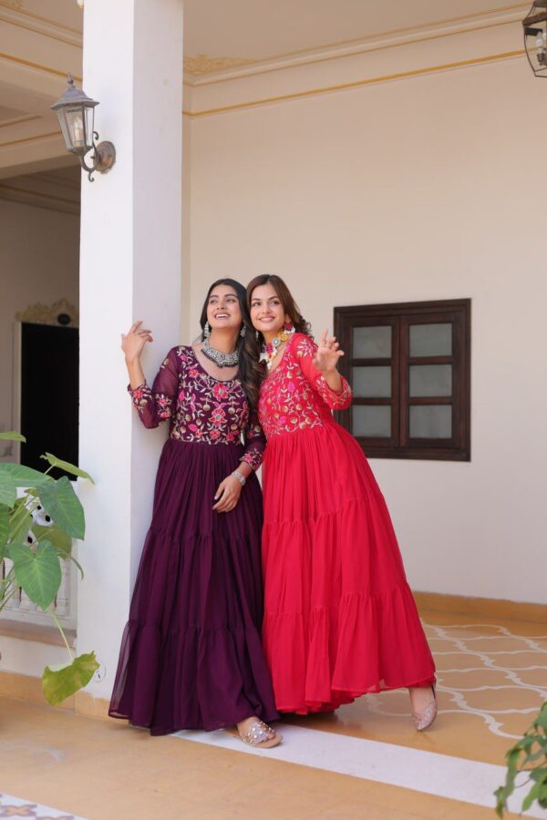 festive long premium gowns in classy colours - Image 22