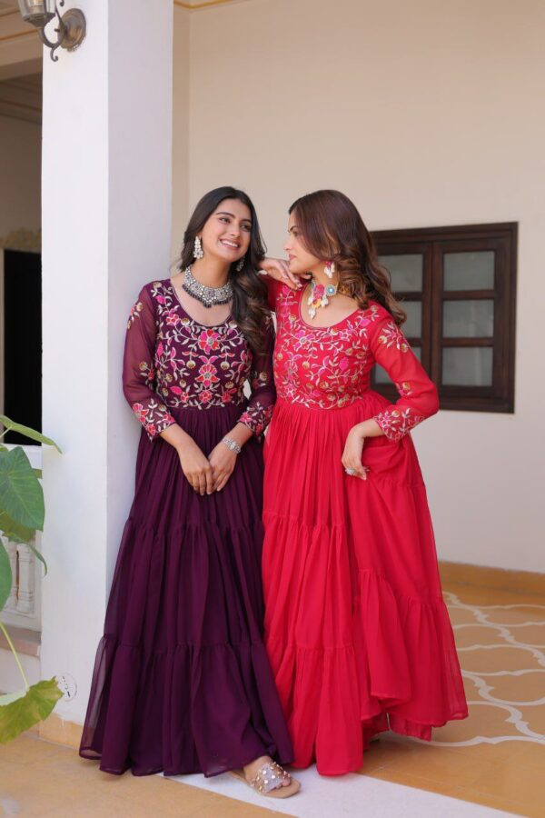 festive long premium gowns in classy colours