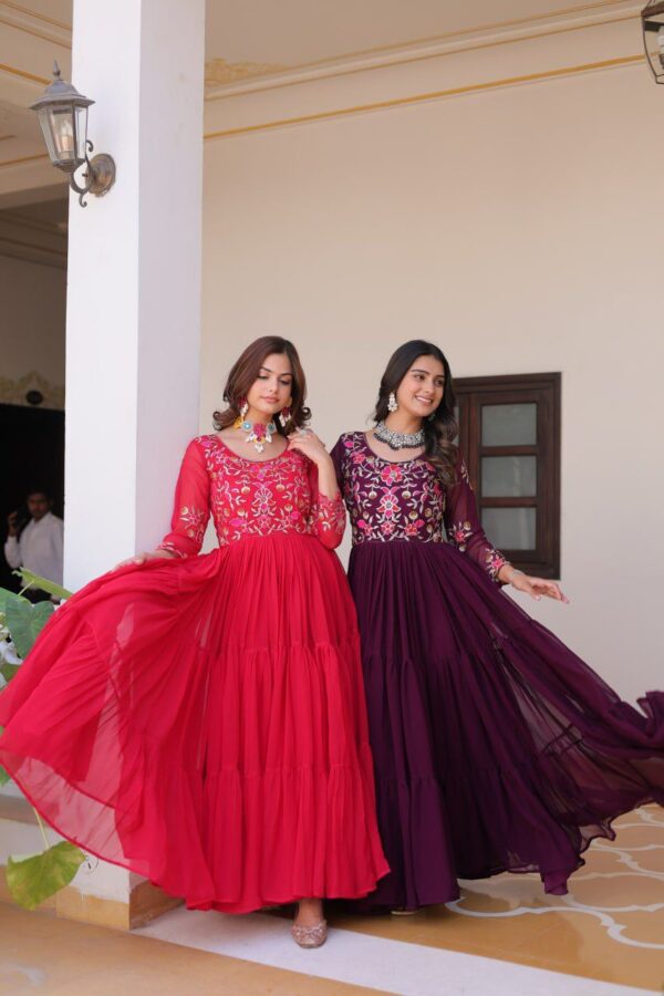 festive long premium gowns in classy colours - Image 20