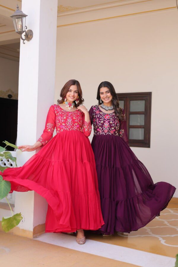 festive long premium gowns in classy colours - Image 21