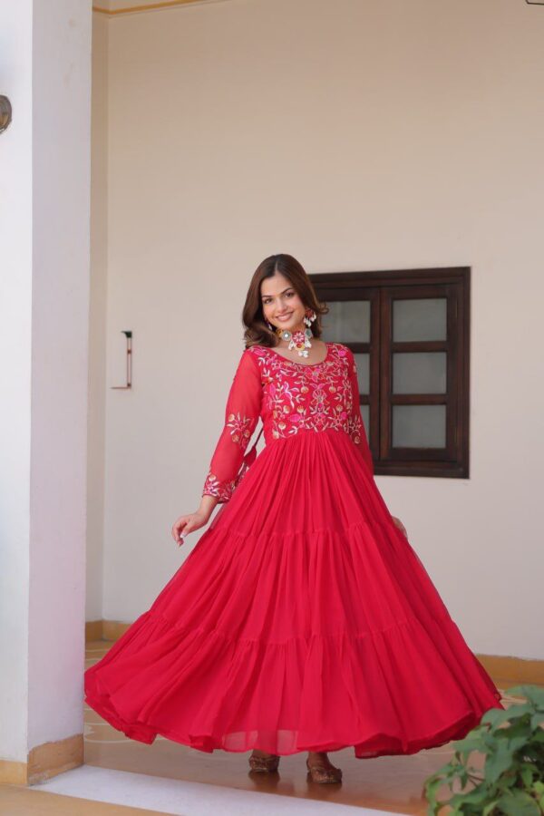 festive long premium gowns in classy colours - Image 15