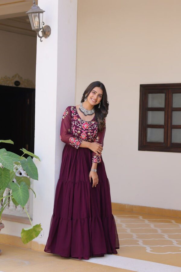 festive long premium gowns in classy colours - Image 14