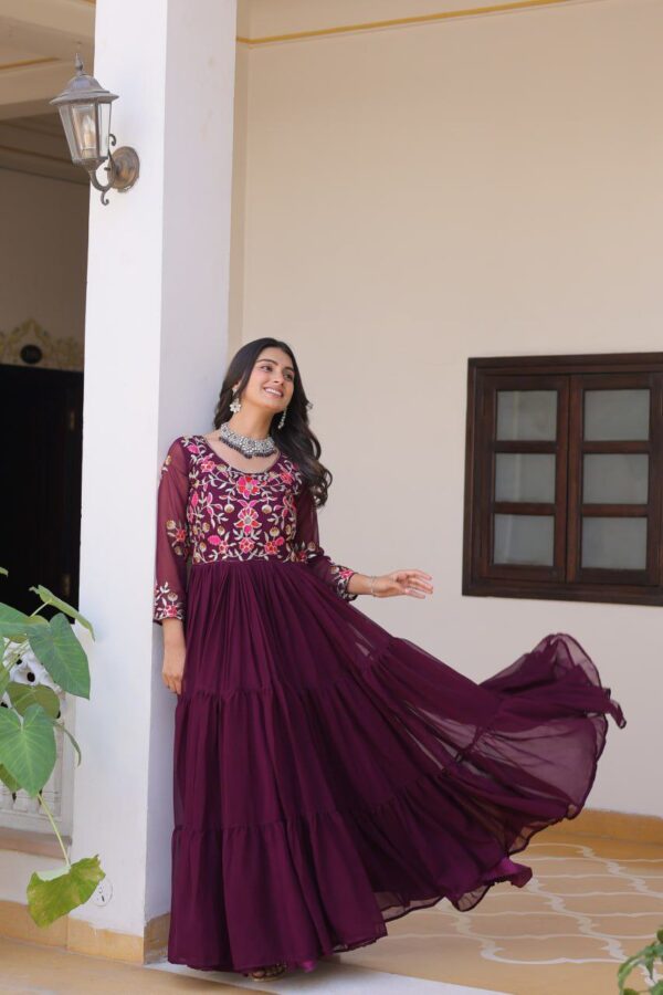 festive long premium gowns in classy colours - Image 11