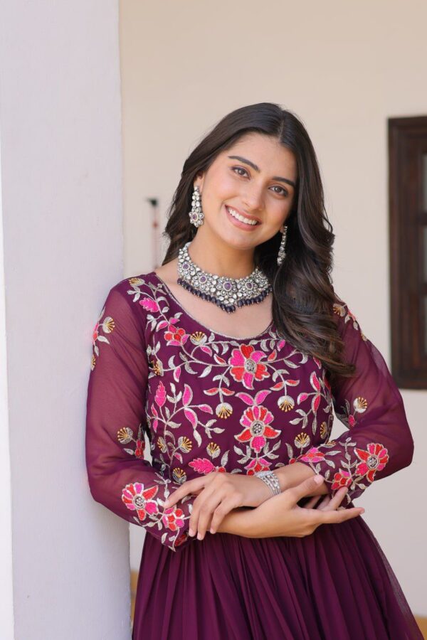 festive long premium gowns in classy colours - Image 12