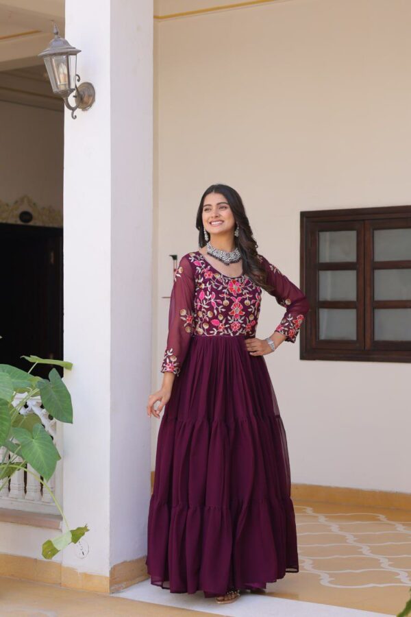festive long premium gowns in classy colours - Image 9