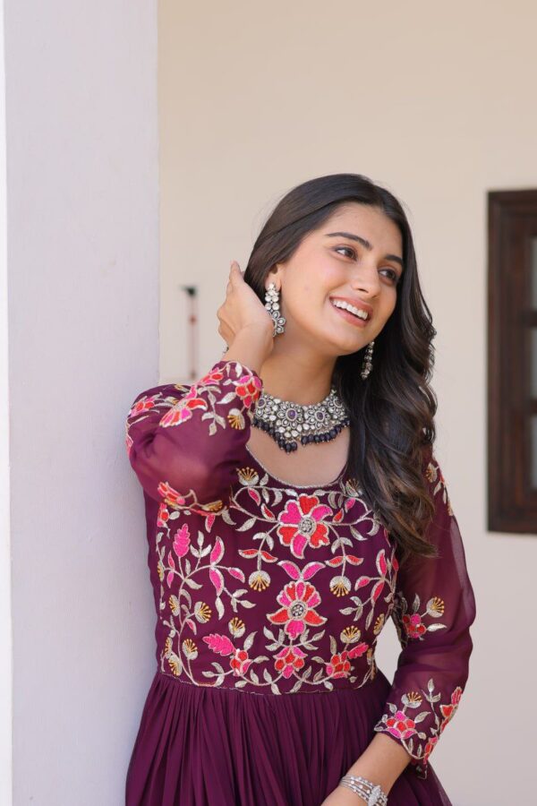 festive long premium gowns in classy colours - Image 8