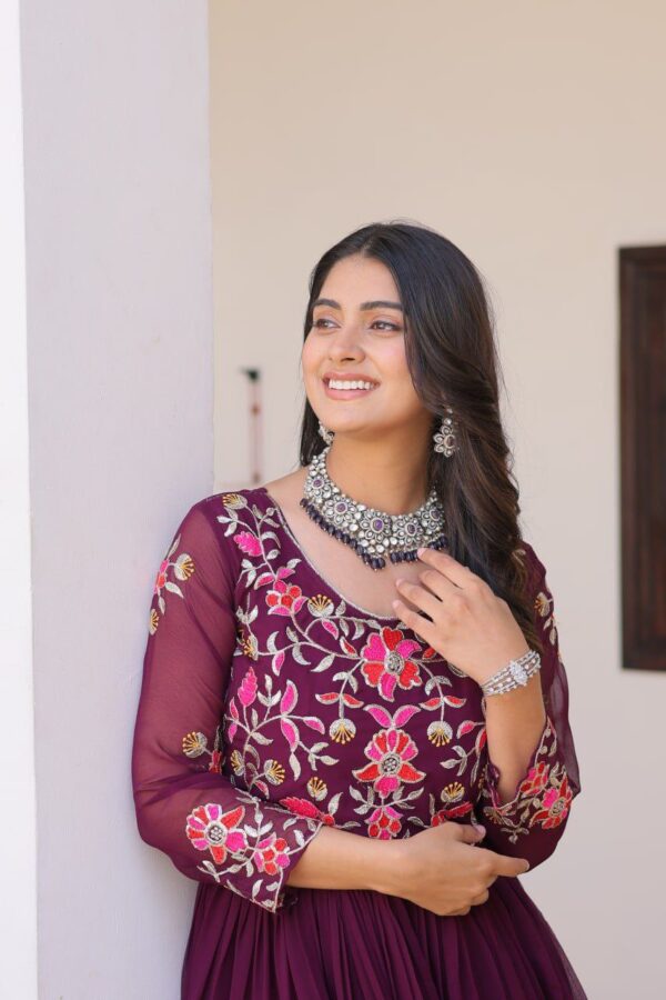 festive long premium gowns in classy colours - Image 6