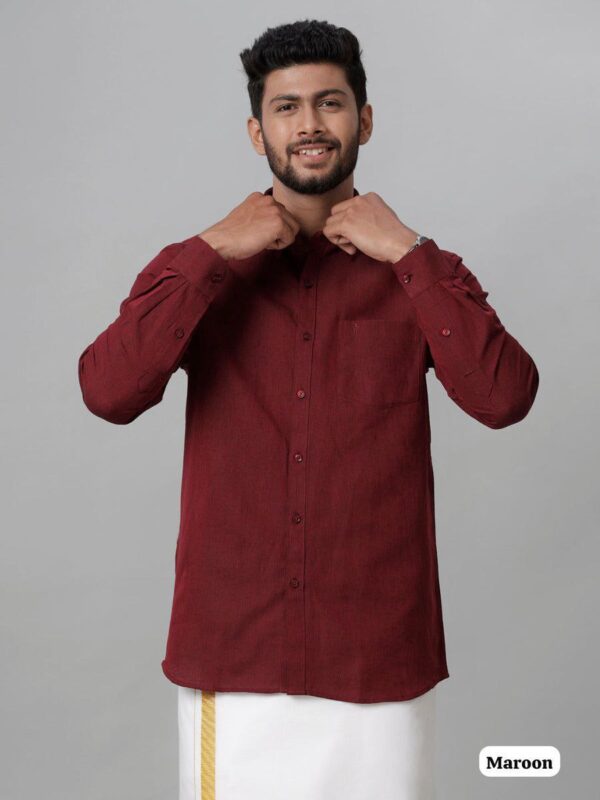 mens regular fit plain full sleeve shirt in 8 bold colors - Image 10