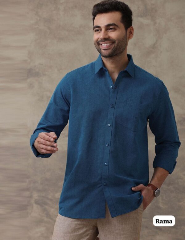 mens regular fit plain full sleeve shirt in 8 bold colors - Image 8