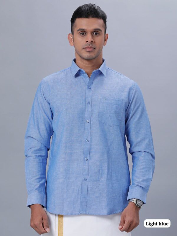 mens regular fit plain full sleeve shirt in 8 bold colors - Image 9