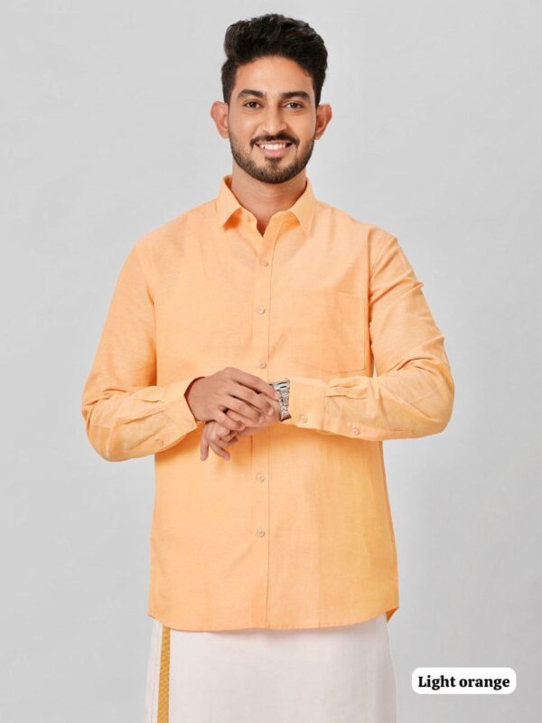 mens regular fit plain full sleeve shirt in 8 bold colors - Image 7