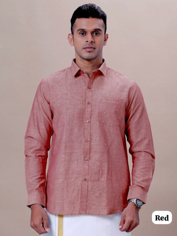 mens regular fit plain full sleeve shirt in 8 bold colors - Image 5