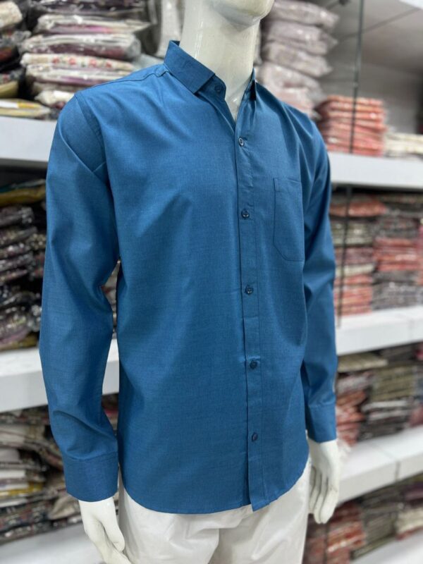 mens regular fit plain full sleeve shirt in 8 bold colors - Image 3