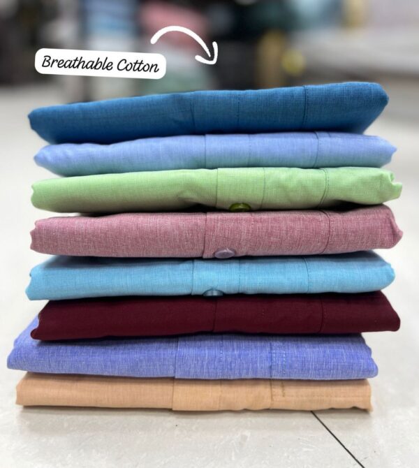 mens regular fit plain full sleeve shirt in 8 bold colors - Image 2