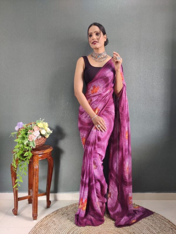 women daily wear soft georgette saree in 3 colors