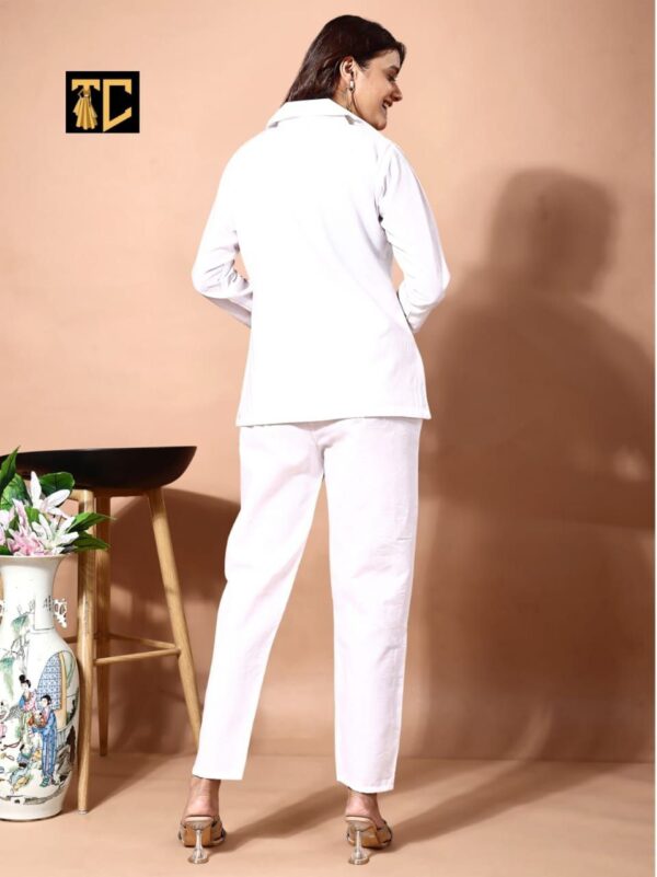 women regular fit embroidered co-ord set in 4 colors - Image 7