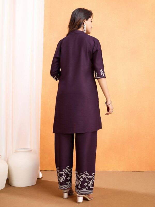 women's ethnic regular fit co-ord set in 3 bold colors - Image 3