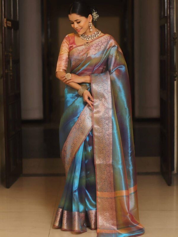 women festive silk saree - Image 7