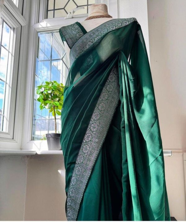 women daily wear soft georgette saree in 14 colors - Image 15