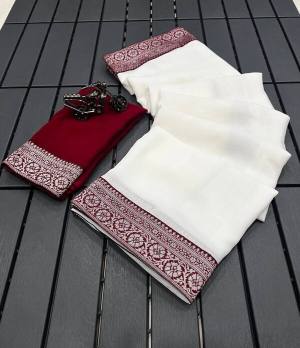 women daily wear soft georgette saree in 14 colors - Image 23