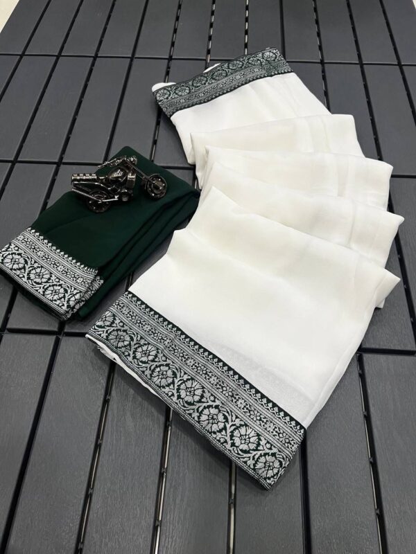 women daily wear soft georgette saree in 14 colors - Image 20
