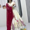 festive long premium gowns in classy colors - Image 3