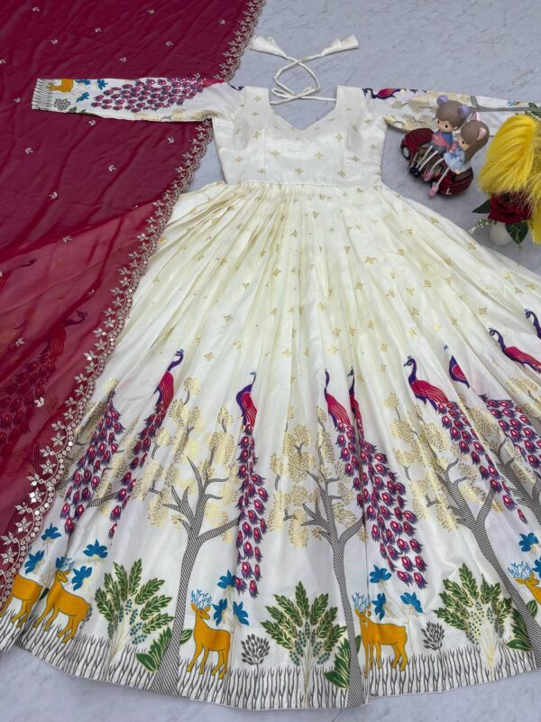 festive long premium gowns in classy colors - Image 5
