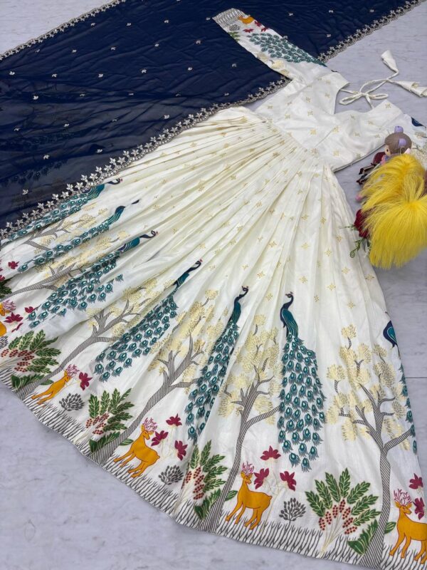festive long premium gowns in classy colors - Image 8