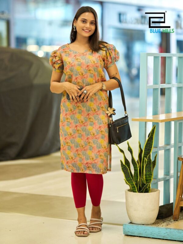 womens printed silk half sleeve kurtis in 9 colors - Image 9