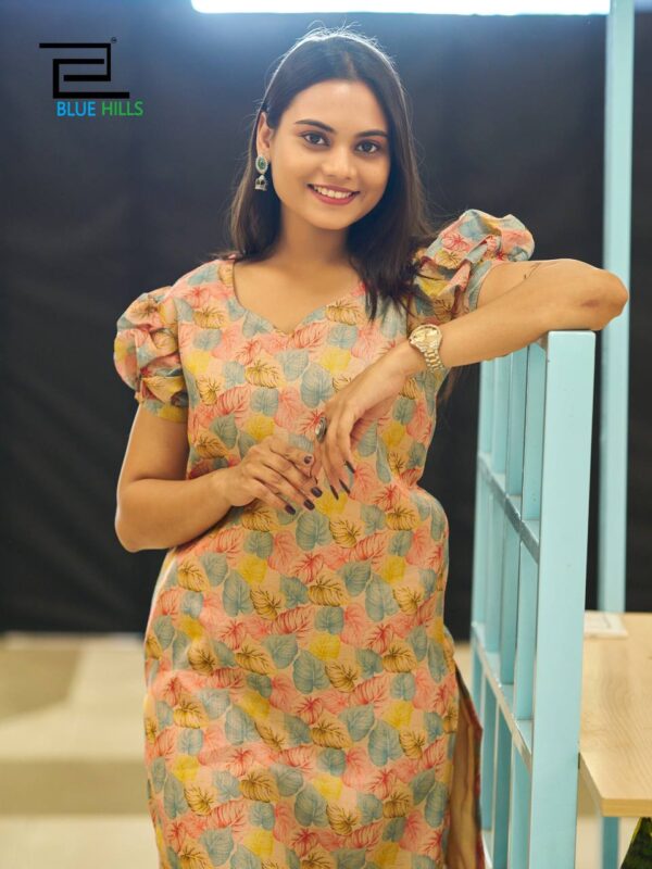 womens printed silk half sleeve kurtis in 9 colors - Image 10
