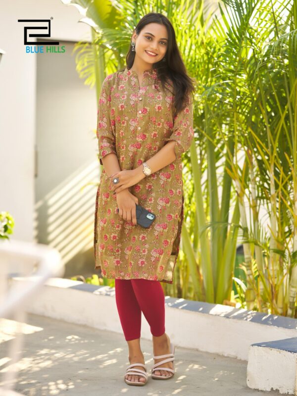 womens printed silk half sleeve kurtis in 9 colors - Image 15
