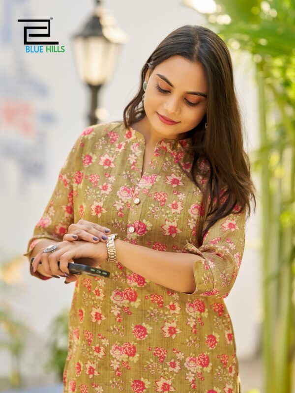 womens printed silk half sleeve kurtis in 9 colors - Image 16