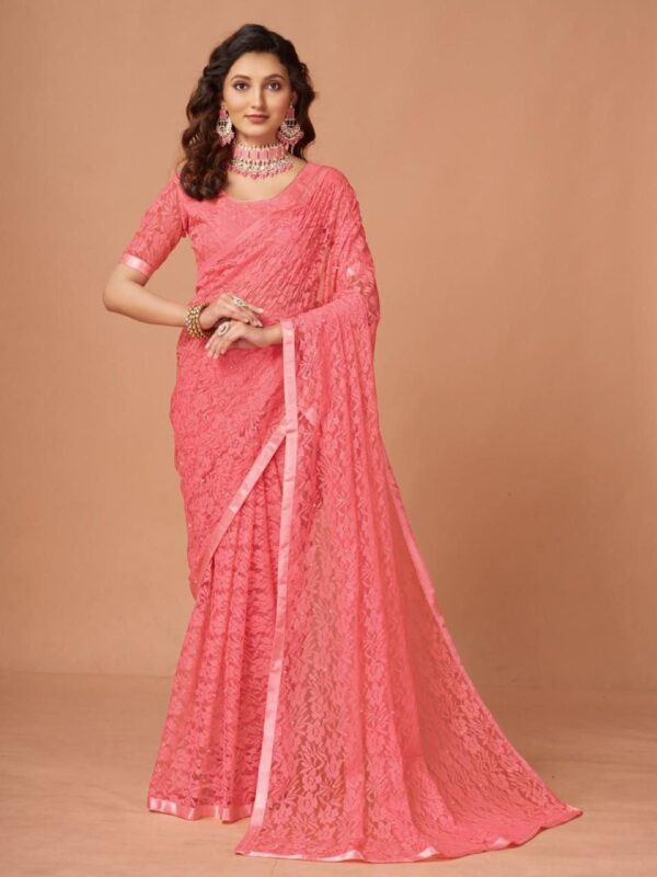Womens Regular Fit Solid Sarees In 14 Colors - Image 13