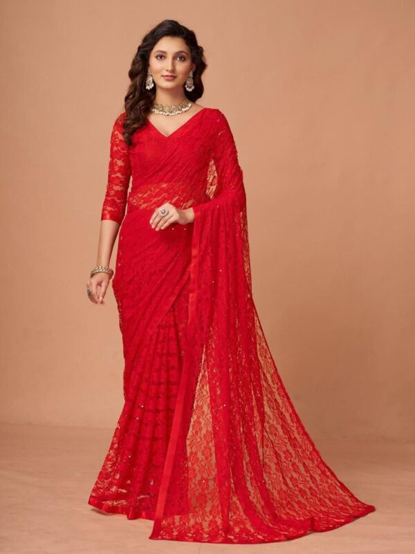 Womens Regular Fit Solid Sarees In 14 Colors - Image 11