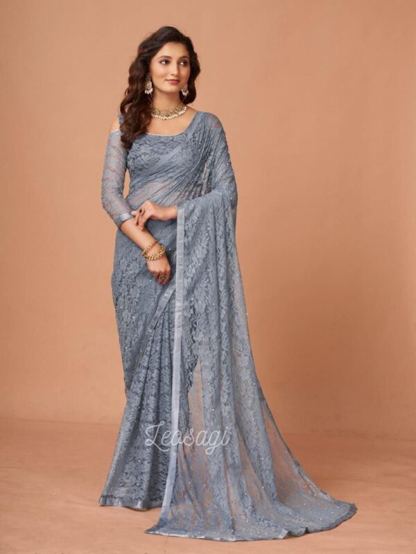 Womens Regular Fit Solid Sarees In 14 Colors - Image 10