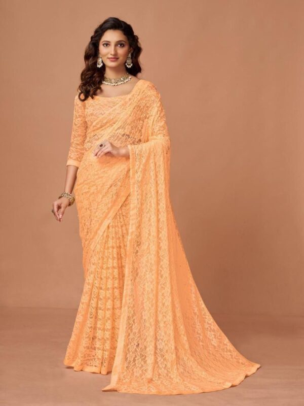 Womens Regular Fit Solid Sarees In 14 Colors - Image 6