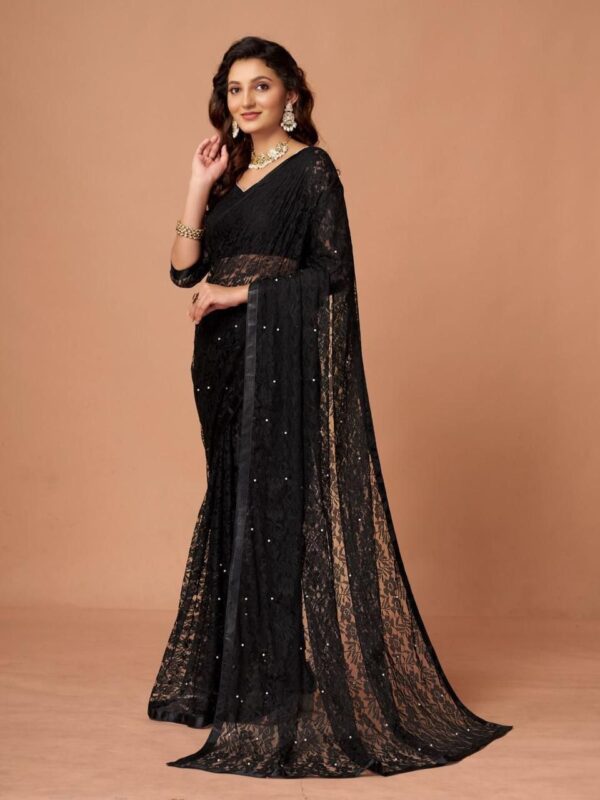 Womens Regular Fit Solid Sarees In 14 Colors - Image 5