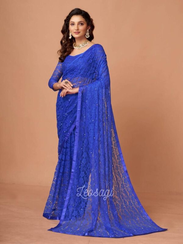 Womens Regular Fit Solid Sarees In 14 Colors - Image 3