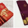 womens premium silk banarasi saree in 2 bold colors - Image 10