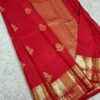 womens premium silk banarasi saree in 2 bold colors - Image 6