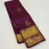 womens premium silk banarasi saree in 2 bold colors - Image 3