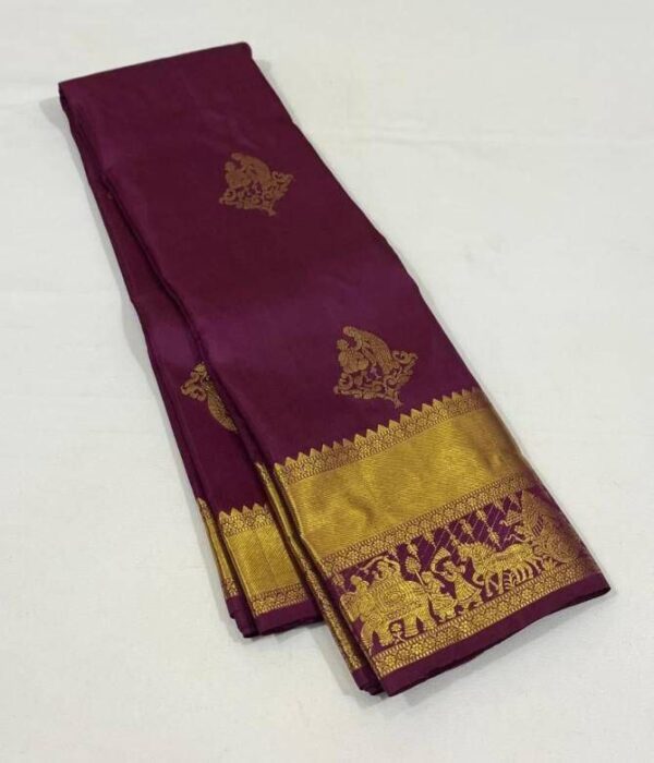 womens premium silk banarasi saree in 2 bold colors - Image 3