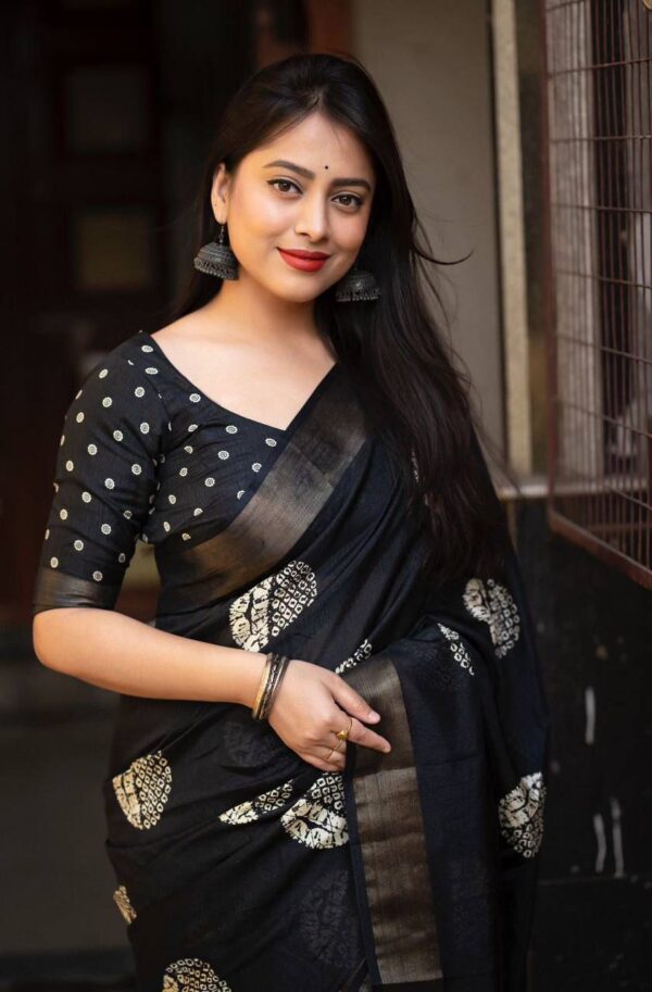 womens casual sarees in 4 bold colors - Image 2
