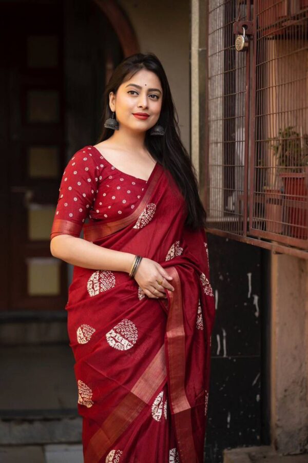 womens casual sarees in 4 bold colors - Image 5