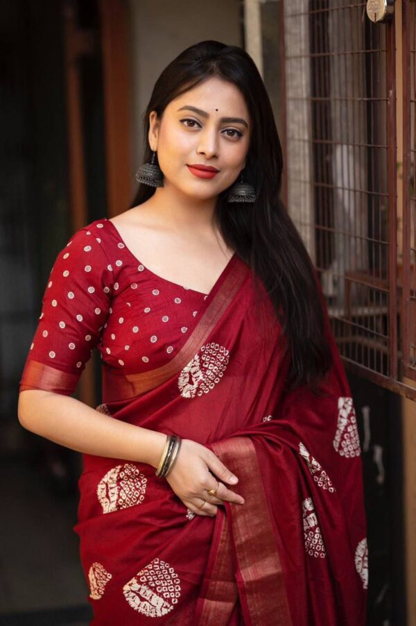 womens casual sarees in 4 bold colors - Image 6
