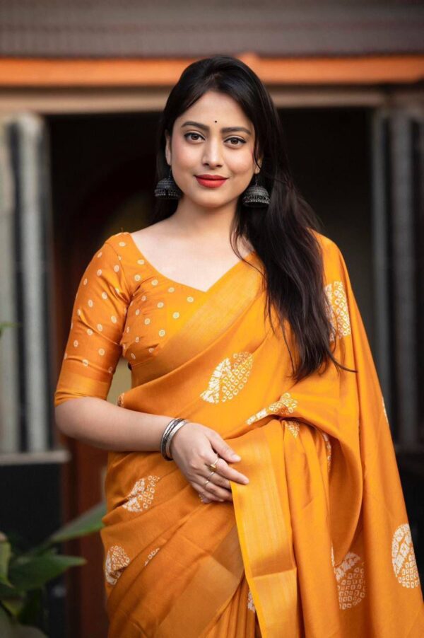 womens casual sarees in 4 bold colors - Image 4